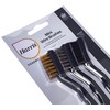 Harris Essentials Mini Wire Brush 3 Pack, Nylon, Steel &