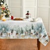 Artoid Mode Gold Snowflakes Trees Deer Christmas Table Cloth, Rectangular