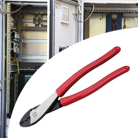 F Fityle Wire Crimper Electricians Pliers Wire Service Tool Multifunctional 10 inch Sturdy Wire Crimping Cutting Tool Cable Crimper, Red