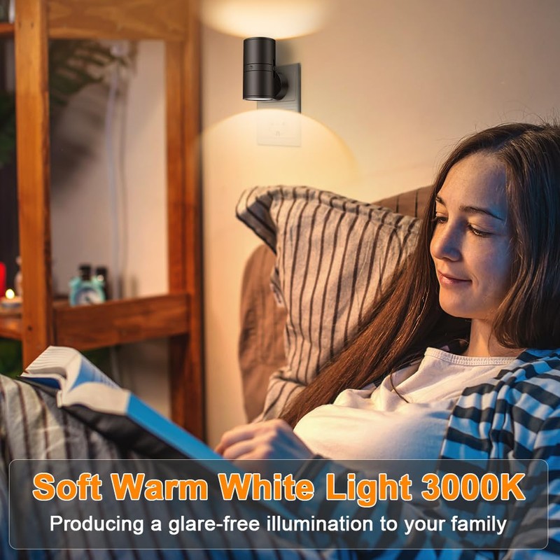 HOTUT Night Light Socket with Twilight Sensor, Pack of 2