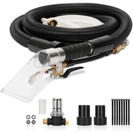 Better Extractor Hose Kit Compatible with Shop Vac Extractor Kit, Includes 11FT Vacuum Hose, 26FT Water Pipe & Adapter, Converts Vacuum to Cleaner for Auto Detailing & Home Cleaning