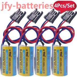 Unbranded 4x 1700mAh ER17330V 3.6V Mitsubishi A6BAT MR-BAT PLC Battery Power for FANUC #J