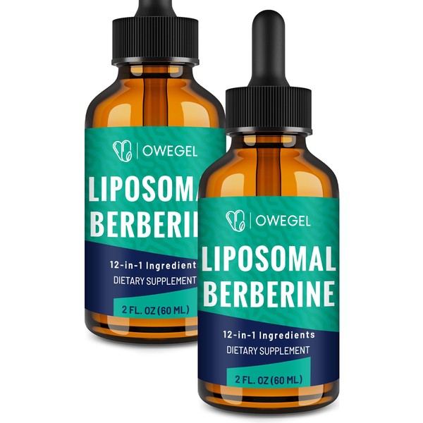 owegel Liposomal Berberine HCL Liquid Drops – Advanced 12-in-1 Herbal
