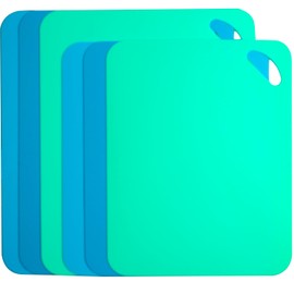 Plastic Flexible Cutting Mats for Kitchen, 6pcs Color Coded Chopping Board Set, Cutting Board Sheet for Kitchen Cooking, Dishwasher Safe(11.5x9"&13x10.6")
