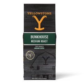 Yellowstone Bunkhouse Medium Roast Coffee,100% Arabica Ground Coffee, 12 oz.