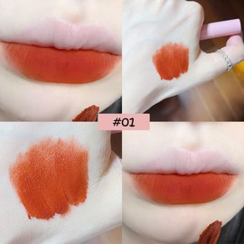 Mrettick 6 Colours Liquid Lip Gloss Set Velvet Matte Nude Durable Waterproof Non-Stick Cup Does Not Fade Shimmer Lip Gloss Red Lipstick Set Gift for Women