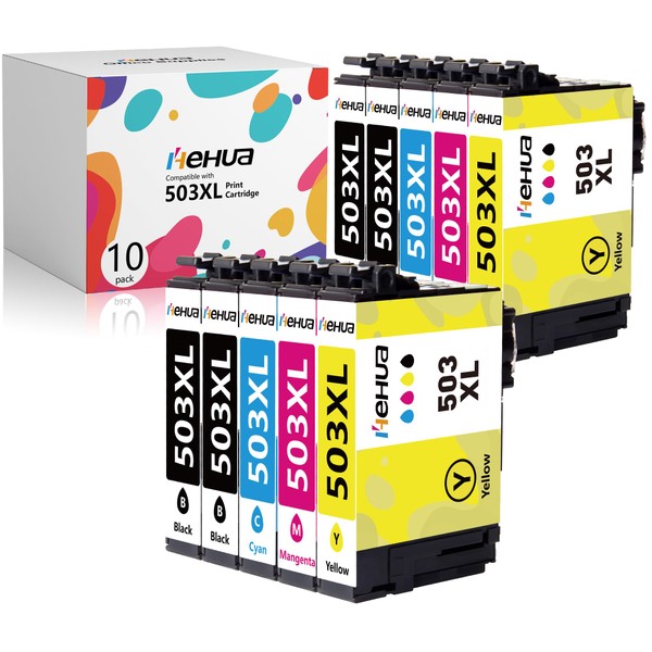 hehua 503XL Printer Cartridges Compatible with Epson 503XL Cartridges 503