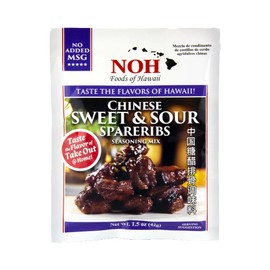 NOH Foods of Hawaii four serving seasoning packets 1.5 oz Pack of 3 Taste the flavor of Hawaii with each unique and famous meal (Chinese Sweet and Sour Spareribs)