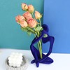 Abstract Thinker Statues and Sculptures, Resin Blue Flocked Thinker Statue