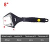 SagaSave Adjustable Wrench 8" Adjustable Spanner Wide Mouth Wide Jaw