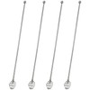 Stainless Steel Coffee Stir Sticks – 4 Pack Reusable Swizzle
