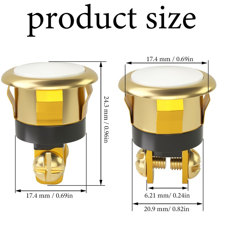 2 Pack Lighted Doorbell Button Doorbell Switches Wired Door Bell