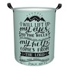 iapodiad Laundry Basket Scripture Large Waterproof Tote Laundry Hamper Creative