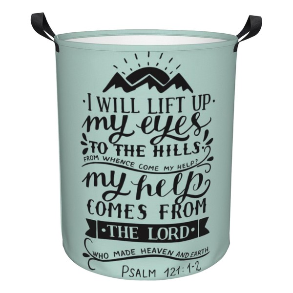 iapodiad Laundry Basket Scripture Large Waterproof Tote Laundry Hamper Creative