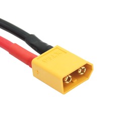 Short XT60 Battery Connector Cable 4inch, XT60 Male to XT60 Male Connector Adapter with 12AWG Cable for 2 Cable Extension and RC Lipo Charger etc(2Pcs)