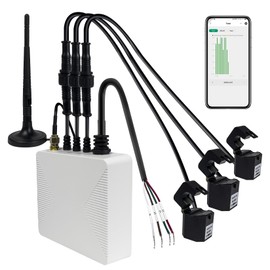 Smart Home Energy Monitor with 3 80A Clamps EdgeAnt, Real-Time Accurate Energy Consumption Tracking and Save Money, Home Energy Automation and Control, Solar Net Metering 2.4 GHz WiFi