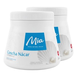 2 Pack Crema Mía Concha Nácar Aclara Paño Manchas Cicatrices