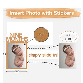 HiParty 1st Birthday Baby Photo Banner for Newborn to 12 Months, First Birthday Decorations for Boys or Girls, First Birthday Photo Banner with High Chair ONE Banner Party Decoration, Kraft