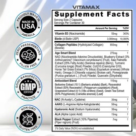 Vitamax Resveratrol Nad Berberine 120 Conteo                                                                                                          