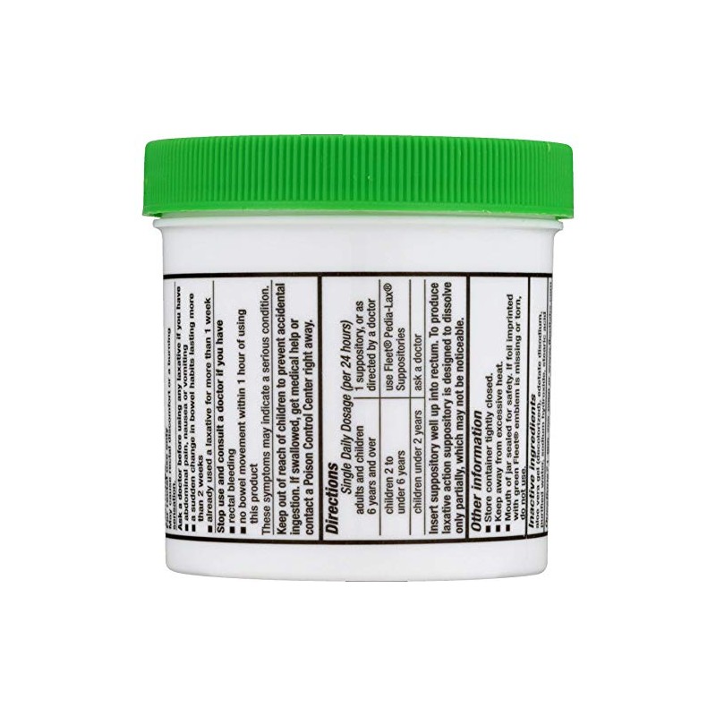 Fleet Suppos Adult Size 24s Fleet Adult Glycerin Suppository Laxatives