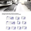 10PCS Key Caps Dye Sublimation Processblue and White Porcelain Style
