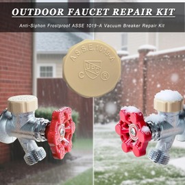 Outdoor Faucet Repair Kit, ASSE 1019-A Vacuum Breaker Replacement Kit, Anti-Siphon Frost-Free Hose Bib Sillcock Valve Faucet Fitting Repair Kit for VACVBKX1B (1 Pack Vacuum Breaker Repair Kit)
