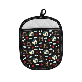 LEVLO Funny French Bulldog Lovers Gifts French Bulldog Dog Toy French Bulldog House Pot Holder French Bulldog Veterinary Mom Oven Mitt (French Bulldog)