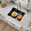 SYNTHACY 23in Undermount Kitchen Sink, Stainless Steel Nano Gunmetal Black