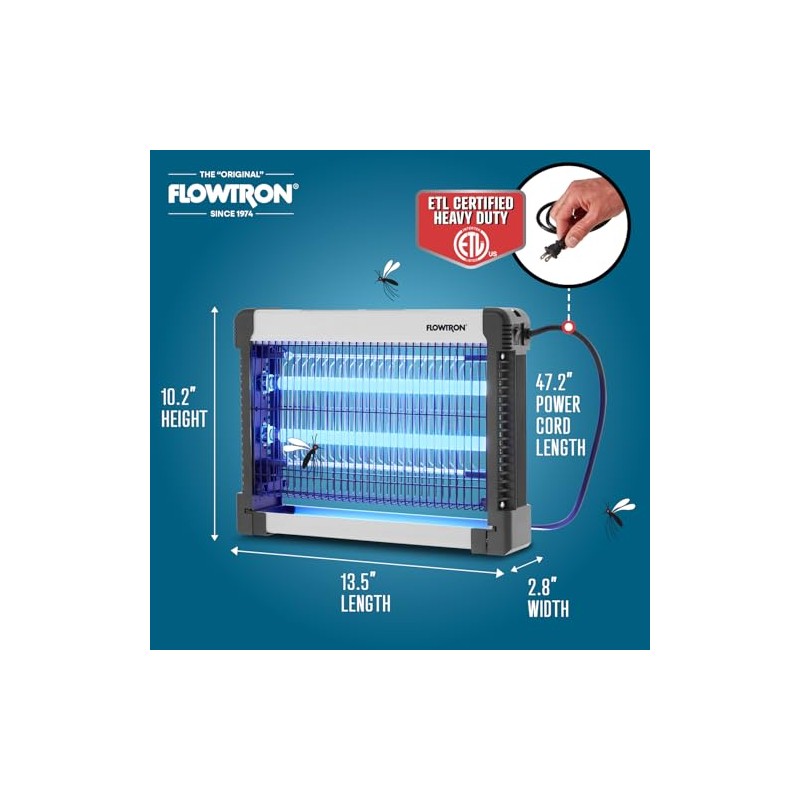 Flowtron Indoor Bug Zapper: 3000V Electric Insect Killer & Mosquito