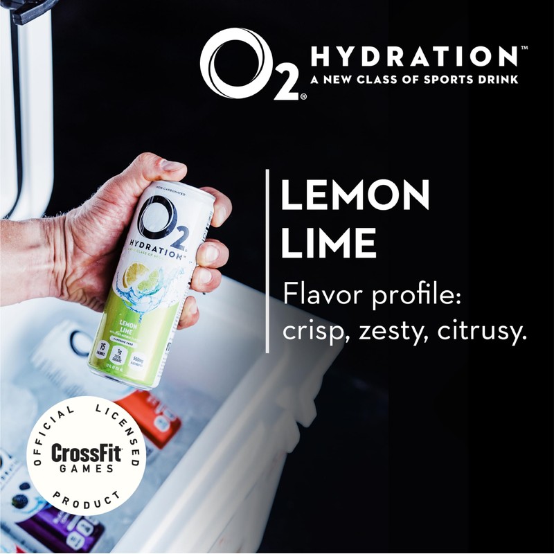 O2 Lemon Lime Post Workout Recovery Drink - Powerful Electrolyte