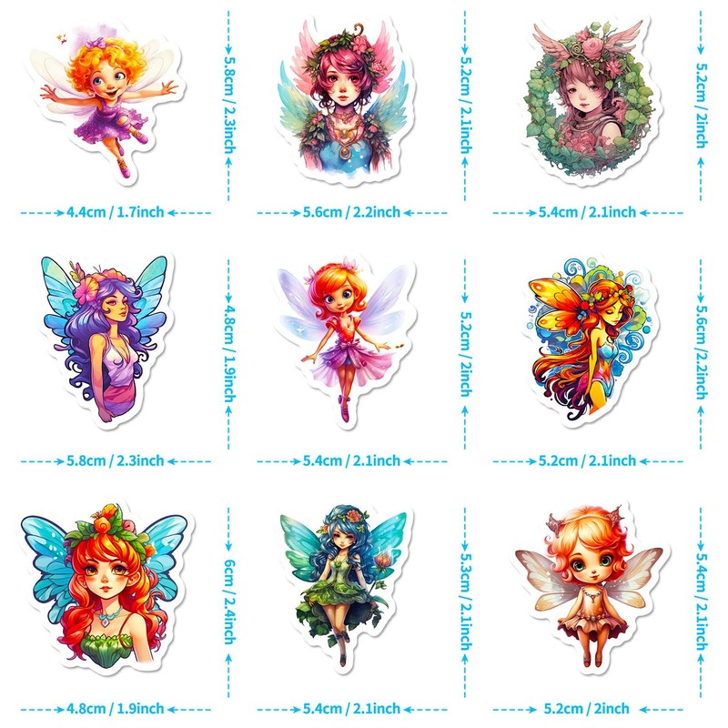 100 x Fairy Stickers, Fairy Elf Stickers, Fairy Princess Stickers,
