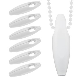 Questran Pack of 6 Roller Blind Chain Weights, Window Shutter Chain Handle, Cord Weight Replacement Chain Weight, White Blinds Accessories, for Roman Blinds Vertical Blinds Pleated Blinds
