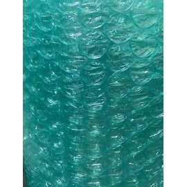 Bubblefast! 1 Roll of 62.5' x 12" Large (1/2") Green Bubble Cushioning Wrap made from Recycled Materials 62.5 sq ft total