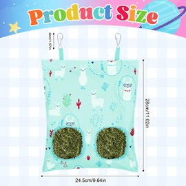 UPINS 2 Pack Hay Bag for Rabbits, Guinea Pig Hay Bag for Guinea Pig Cage Hay Feeder for Bunny Rabbits Chinchillas Hamsters Small Pets and Animals