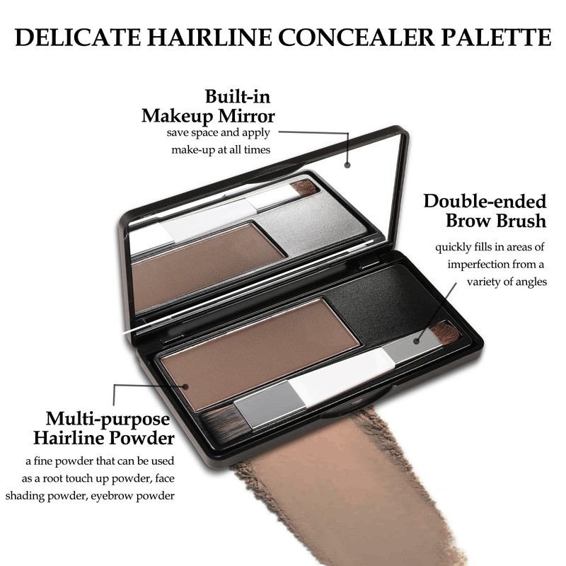 Boobeen Multi-purpose Hairline Shadow Powder Set, Root Touch Up Powder,