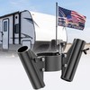 RV Dual Flag Pole Mount for 2" and 2¼" Tongue