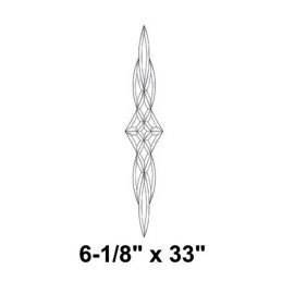 Exquisite Cluster 6-1/8" x 33" Exquisite Clear Glass Bevel Cluster EC944