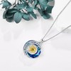 MONGAS Sun And Moon Necklace Sterling Silver Sun Moon Pendant