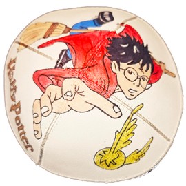 Hand-painted Kippah (Yarmulke) with Harry the Magician 1