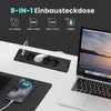Built-in Socket 8-in-1 Table Socket with 4 USB, Recessed Socket,