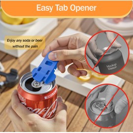 Homesthetix - Easy Tab Opener & Drink Protector – 8-Piece Beverage Barricade Soda Protector Set – Can Tab Tool for Travel, Outdoor Use – Pop Top Can Accessory Keeps Drinks Safe