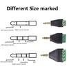 GELRHONR 3.5mm 3 Pole Screw Terminal Converter, (1/8") TRS Stereo
