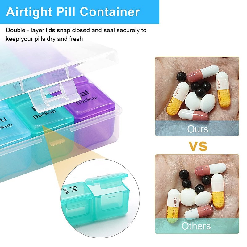 Extra Large Weekly Pill Box Organiser - Pasking XL Pill