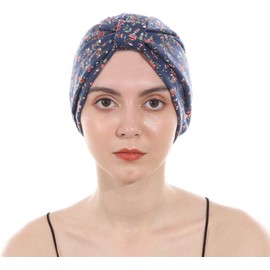 ESTEVANJ MUR Bohemian Turbans for Women,Elastic Headwrap Beanie Hat,Chemo Headwear,Sleep Cap,Hijab Undercap,Hair Wrap for Sleeping,Double Layered with Interior Lining (UK, Alpha, One Size, B)