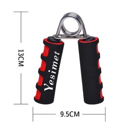 Yesimet Hand Grip Strengthener Set, Finger Gripper, Hand Grippers - Soft Foam Hand Exerciser for Quickly Increasing Wrist Forearm and Finger Strength, 2 Pack (Red)