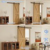 CCJH 6 Feet Heavy Duty Sturdy Sliding Barn Door Hardware