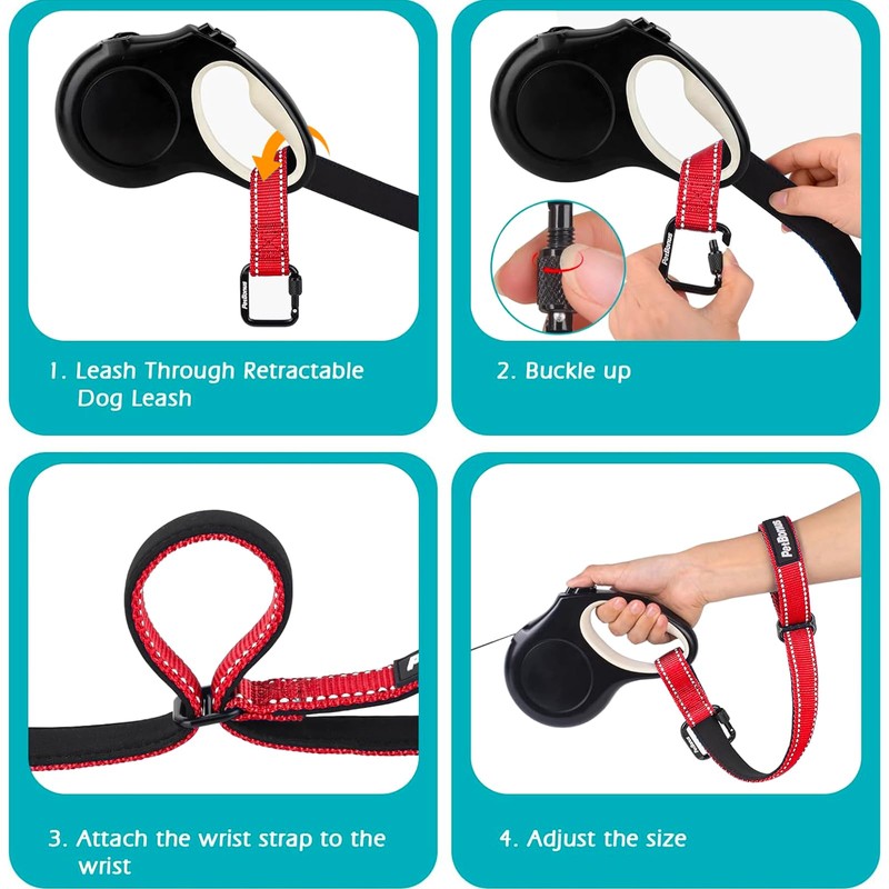PetBonus Dog Leash Wrist Strap, Safety Strap for Retractable Leash,