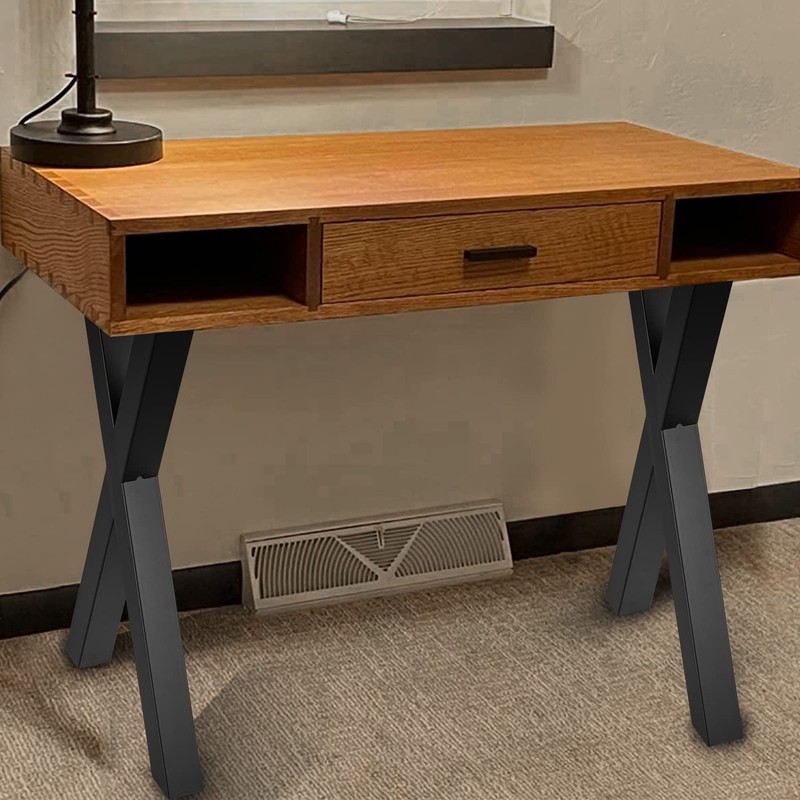 ALLCOS 28 Inch X-Shape Table Legs - Metal Coffee Table
