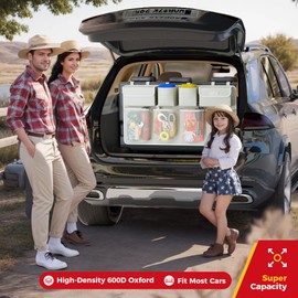 SURDOCA Car Boot Organiser, 3rd Gen Car Boot Storage, Universal Car Boot Tidy, Car Back Seat Organiser with 8 Large Pockets