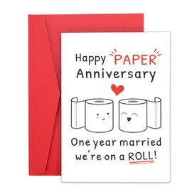 1 Year Anniversary Day Gifts for Him Her Anniversary Day Gift for Women Men 1st Paper Anniversary Day Gift for Husband Wife Wedding Anniversary Day Gift Paper Anniversary Cards Couple Friend Christmas